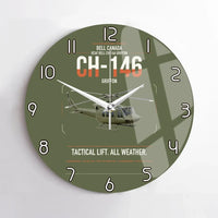 Thumbnail for Bell Canada CH-146 Griffon design on green army no frame wall clock