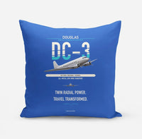 Thumbnail for Douglas DC-3 design on blue pillow