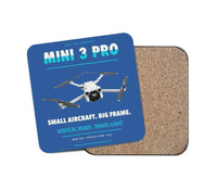 Thumbnail for DJI Mini 3 Pro design on blue 1 piece coaster