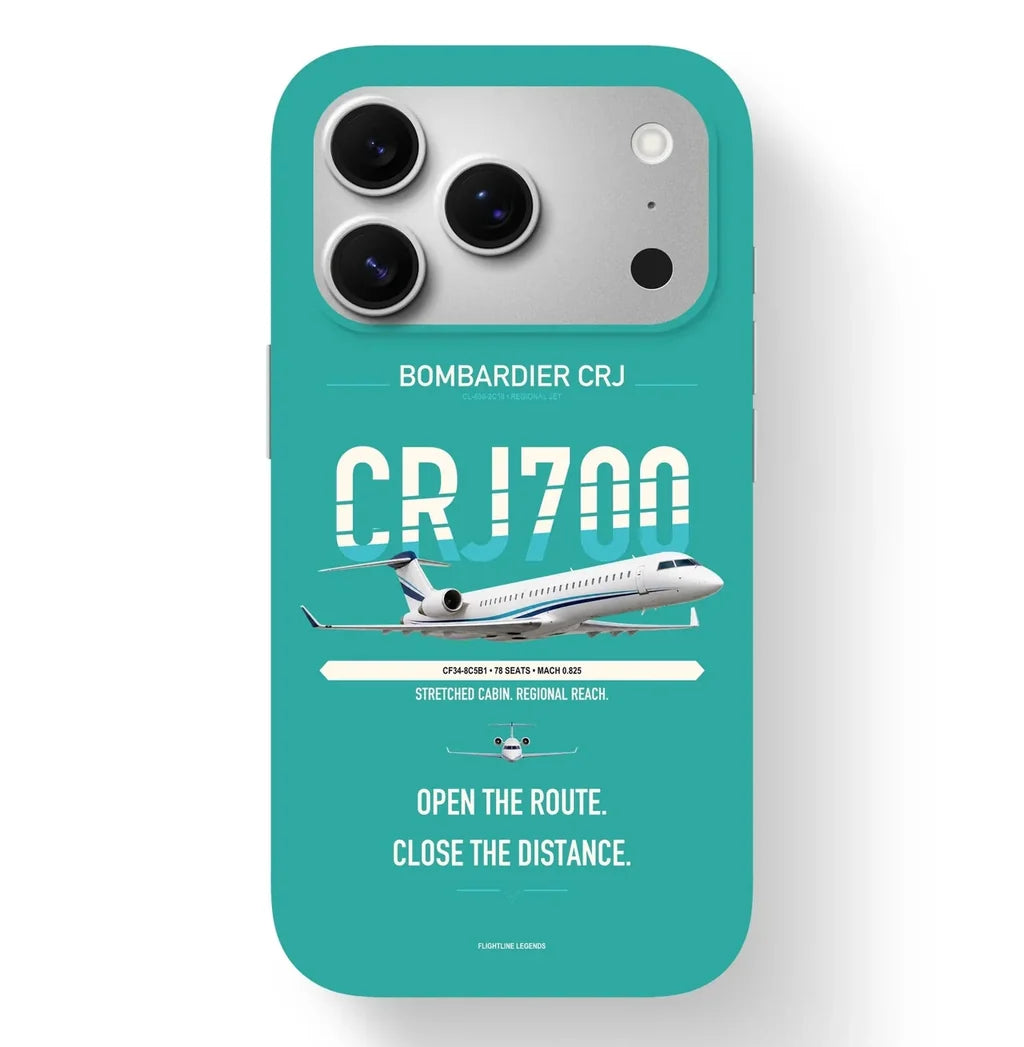 CRJ700 Case design on turquoise iphone case