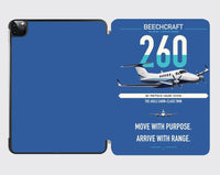 Thumbnail for Beechcraft King Air 260 design on blue ipad tablet case