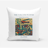 Thumbnail for VINTAGE G4042 - The Volcano Watch - Designed Pillows design on white