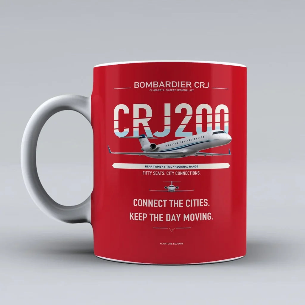 Mug design on red crj200