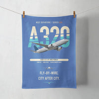 Thumbnail for Airbus A320 design on blue towel
