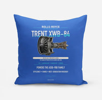 Thumbnail for TRENT XWB-84 design on blue pillow