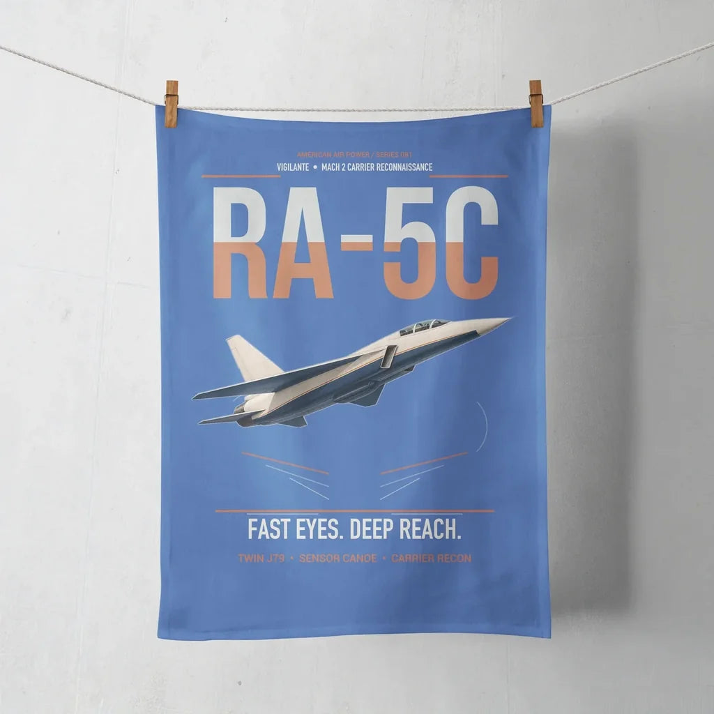 RA-5C Vigilante design on blue towel