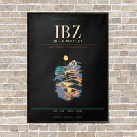Thumbnail for Ibiza Airport IBZ - Canvas Framed - Black