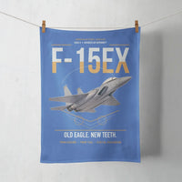 Thumbnail for F-15EX Eagle II design on blue towel