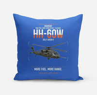 Thumbnail for Sikorsky HH-60W Jolly Green II design on blue pillow