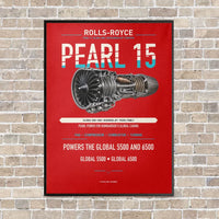 Thumbnail for PEARL 15 vertical canvas print - framed - red background