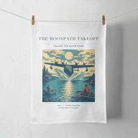 Thumbnail for VINTAGE G4441 - The Moonpath Takeoff - Designed Towels design on white