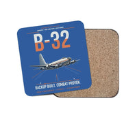 Thumbnail for B-32 Dominator design on blue 1 piece coaster