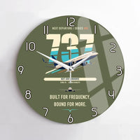 Thumbnail for Boeing 737-800 NG design on green army no frame wall clock