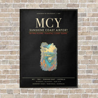 Thumbnail for Sunshine Coast Airport MCY - Canvas Framed - Black