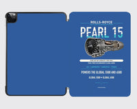 Thumbnail for PEARL 15 design on blue ipad tablet case