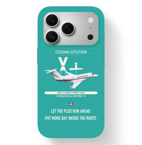 Thumbnail for Cessna Citation X+ design on turquoise magsafe iphone case, for iPhone 17 Pro
