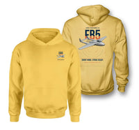 Thumbnail for de Havilland Vampire FB5 design on yellow double-side hoodie, double-side print