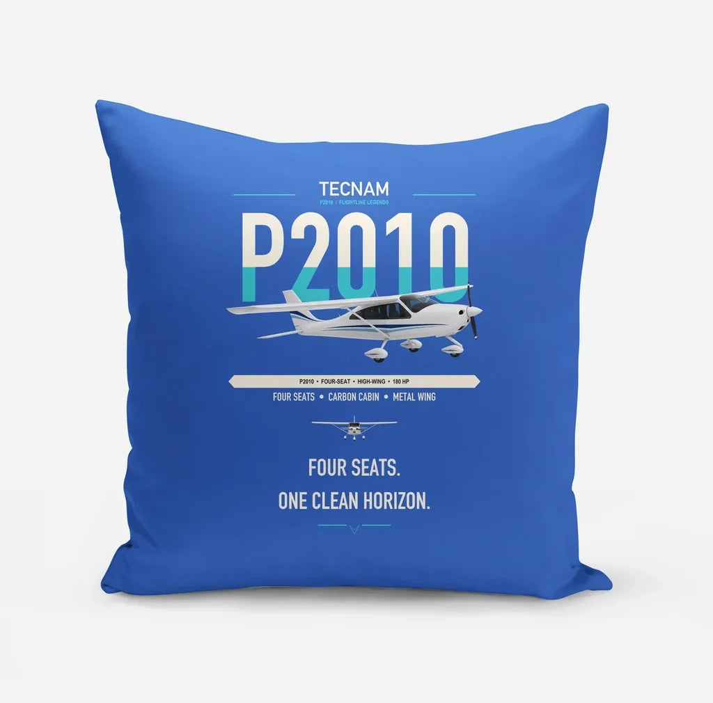 Tecnam P2010 design on blue pillow