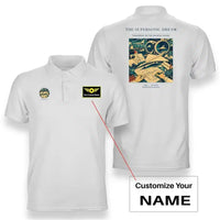 Thumbnail for VINTAGE G4128 - The Supersonic Dream - Double-Side Polo T-Shirt design on white+name