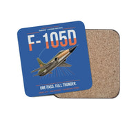 Thumbnail for F-105D Thunderchief design on blue 1 piece coaster