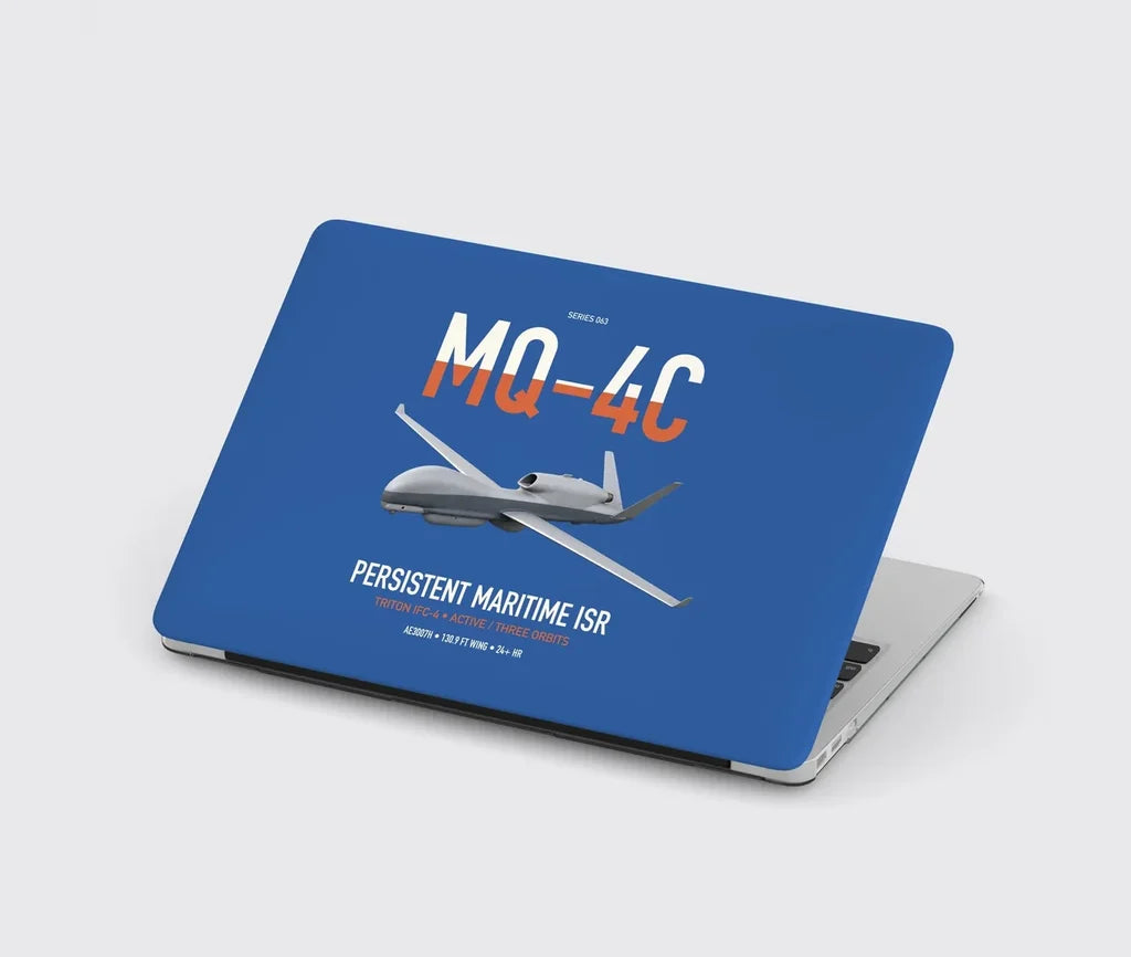 MQ-4C Triton IFC-4 design on blue MacBook case
