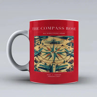 Thumbnail for VINTAGE G4139 - The Compass Rose - Ceramic Mug design on red