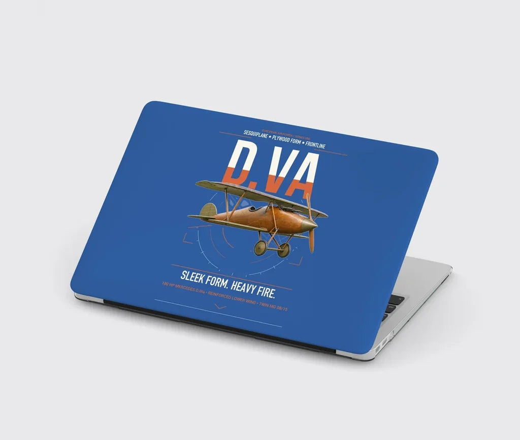 Albatros D.Va design on blue MacBook case
