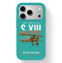 Thumbnail for SPAD S.XIII C.1 design on turquoise magsafe iphone case, for iPhone 17 Pro