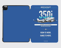 Thumbnail for Beechcraft King Air 350i design on blue ipad tablet case