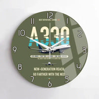 Thumbnail for Airbus A330-800neo design on green army no frame wall clock