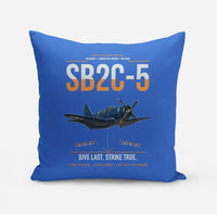 Thumbnail for SB2C-5 Helldiver design on blue pillow