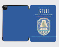 Thumbnail for Santos Dumont Airport (SDU) design on blue ipad tablet case