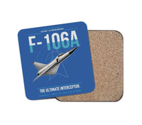 Thumbnail for F-106A Delta Dart design on blue 1 piece coaster