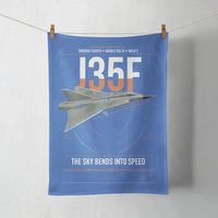 Thumbnail for Saab J 35F Draken design on blue towel