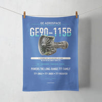 Thumbnail for GE90-115B design on blue towel