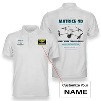 Thumbnail for DJI Matrice 4D design on white polo with custom name badge