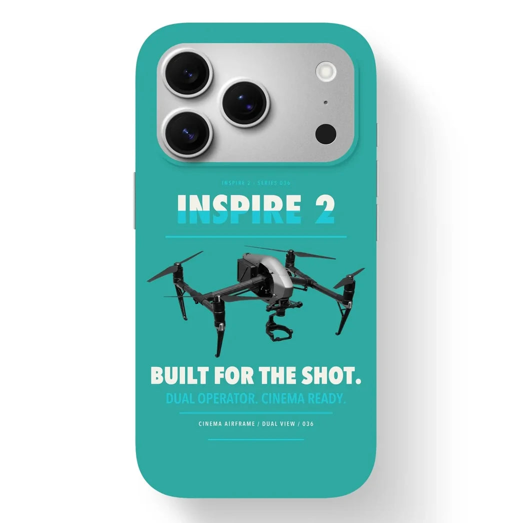 DJI Inspire 2 Case design on turquoise iphone case