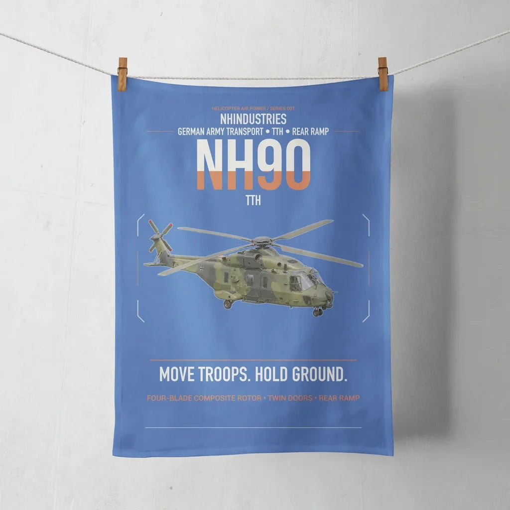 NHIndustries NH90 TTH design on blue towel
