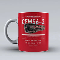 Thumbnail for Mug design on red cfm56 3