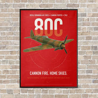 Thumbnail for IAR 80C vertical canvas print - framed - red background