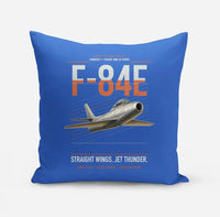 Thumbnail for F-84E Thunderjet design on blue pillow