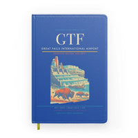 Thumbnail for Great Falls International Airport (GTF) design on blue notebook