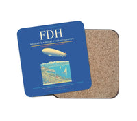 Thumbnail for Bodensee-Airport Friedrichshafen (FDH) design on blue 1 piece coaster