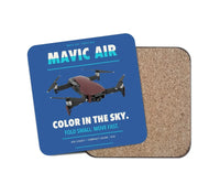 Thumbnail for DJI Mavic Air design on blue 1 piece coaster