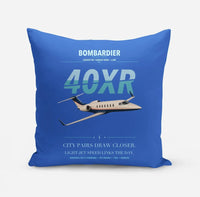 Thumbnail for Bombardier Learjet 40XR design on blue pillow