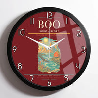 Thumbnail for Bod Airport BOO Wall-Clock Framed - Dark Red