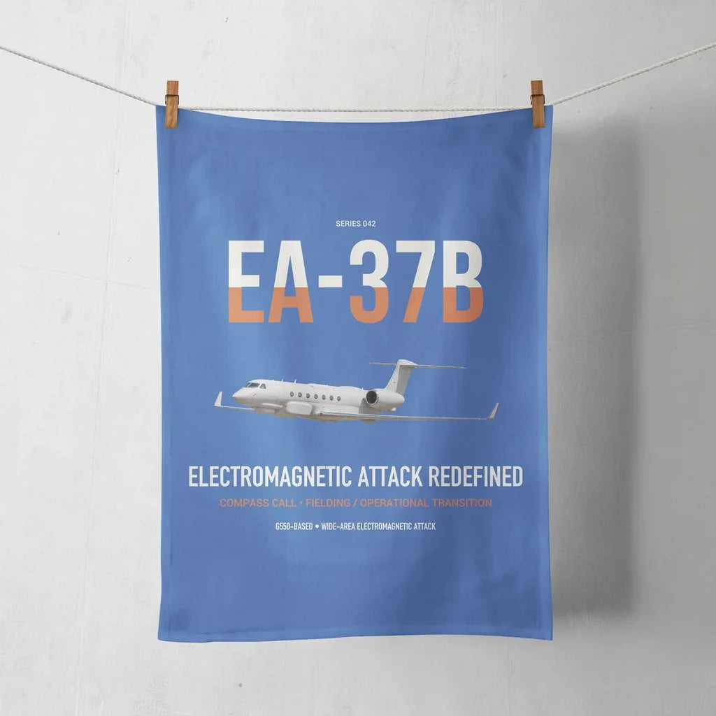EA-37B Compass Call design on blue towel