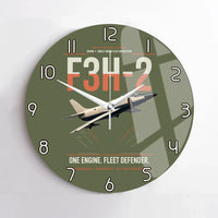 Thumbnail for F3H-2 Demon design on green army no frame wall clock