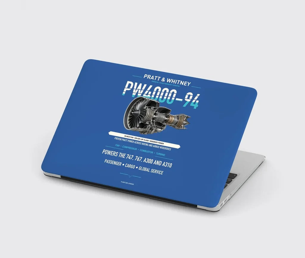 PW4000-94 design on blue MacBook case