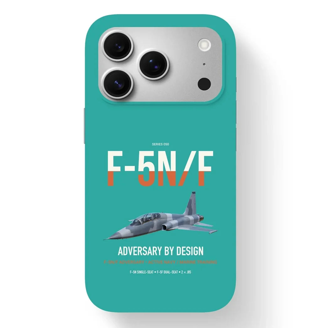 F-5N F Adversary design on turquoise magsafe iphone case, for iPhone 17 Pro
